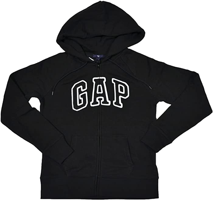 GAP Womens Fleece Arch Logo Full Zip Hoodie