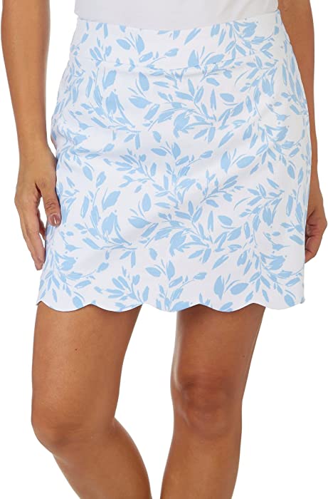 Coral Bay Petite Floral Scalloped Hem Shorts