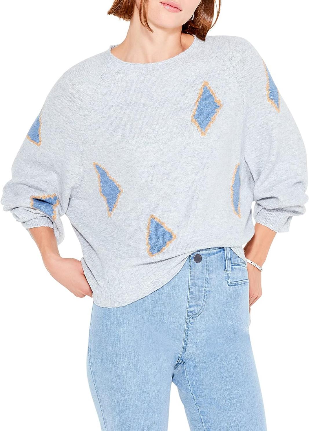 NIC+ZOE Women's Cozy Up Geo Sweater