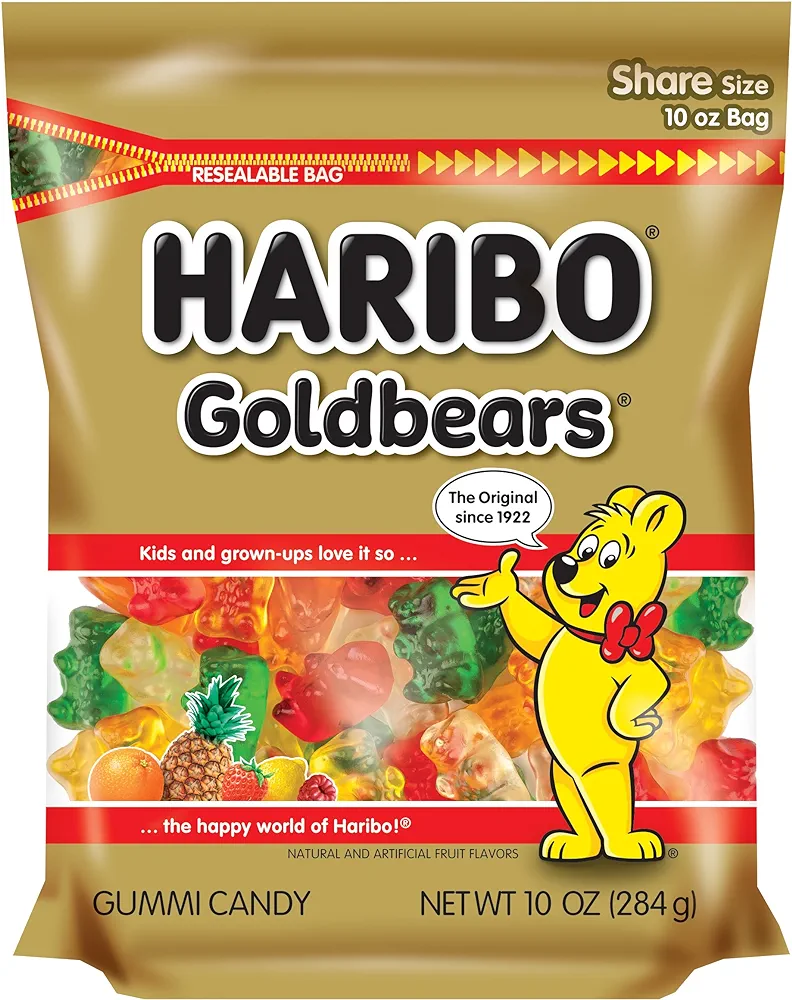 HARIBO Goldbears Gummi Candy - Resealable 10 oz. Bag