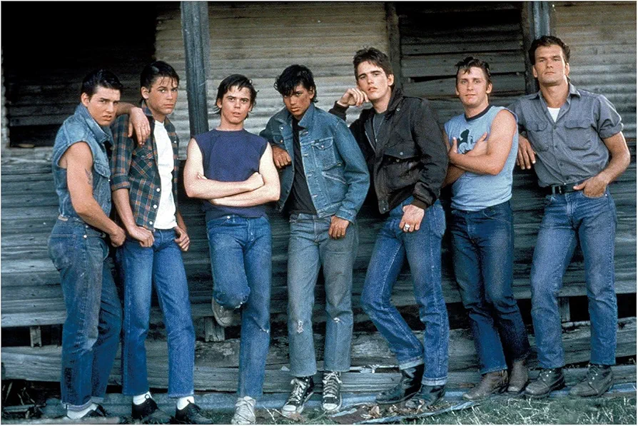 The Outsiders Poster Vintage Gangster Crime Movie Posters Canvas Wall Art Decor Picture Print for Living Room Bedroom Decoration Painting 16x24inch Unframed