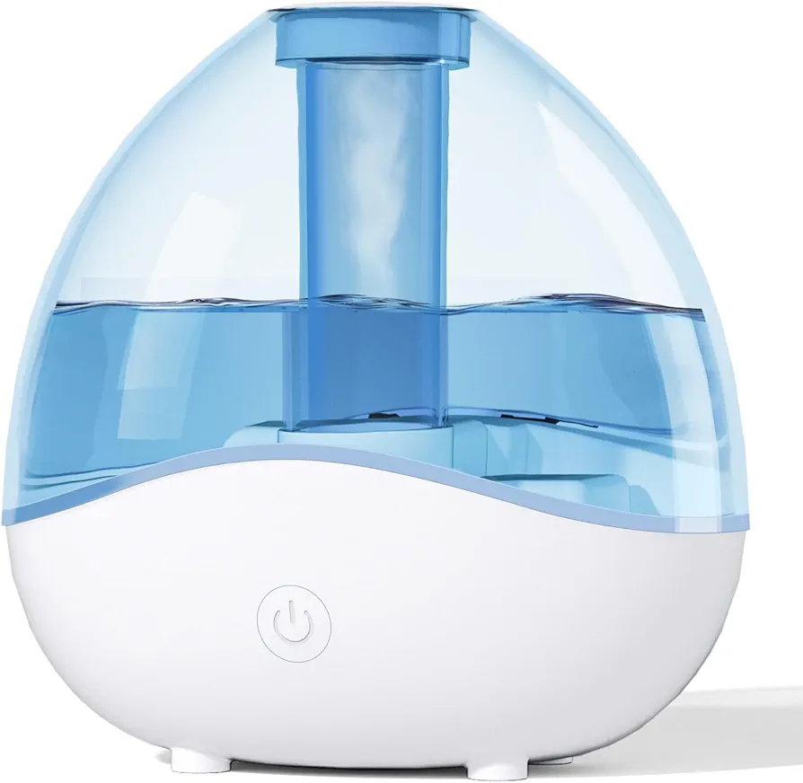 Humidifiers for Bedroom, Quiet Ultrasonic Cool Mist Humidifier, Desk Humidifiers with Removable Water Tank, Up To 24 Hours Humidifiers with Night Light for Home Baby Nursery and Plants