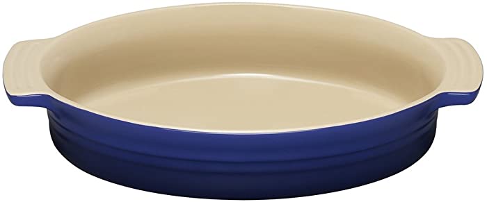 Le Creuset Stoneware 10-1/2-Inch Oval Dish, Cobalt Blue