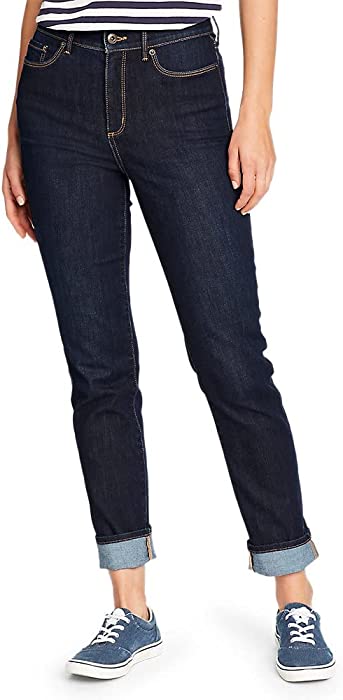 Eddie Bauer Women's Revival High-Rise Slim Straight Jeans, Aged