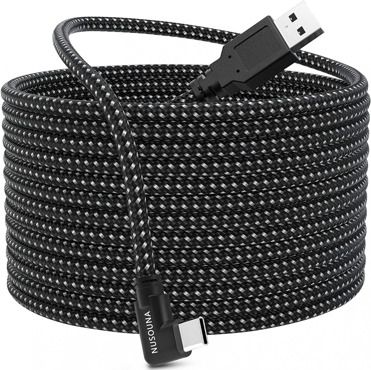 Compatible with Oculus Quest 2 Link Cable, Fast Charging&High Speed Data Transfer, Durable Nylon Braided, USB A to USB C 3.2 Gen1 Cord for VR Headset and Gaming PC (10FT/3M)