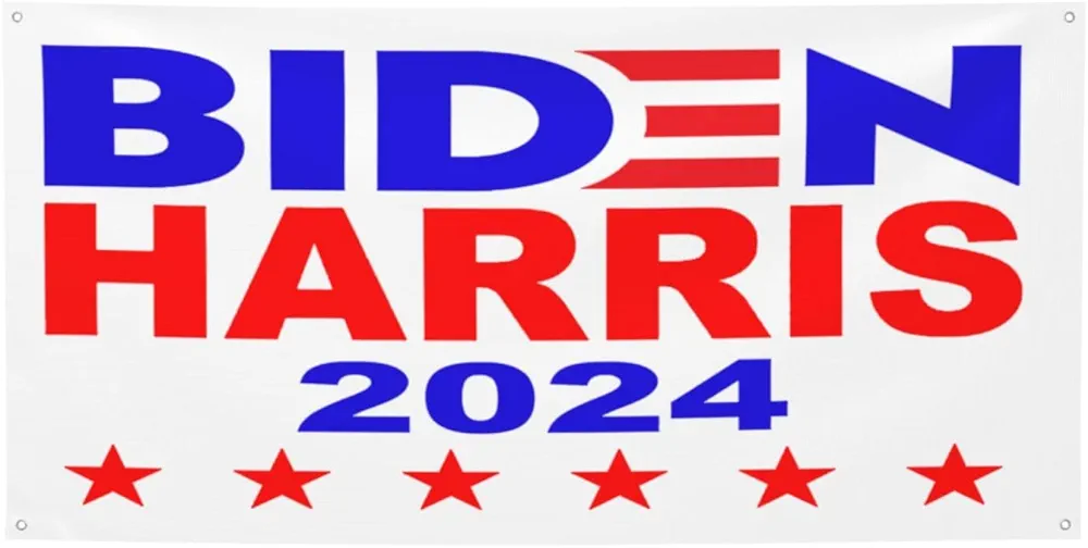 Biden Harris 2024 Restore The Soul of America Banners Flag Signs, Personalized Banner for Indoor Outdoor Decoration Banner Room Wall Signs for Garden Yard Party Holiday Home Decorations Small