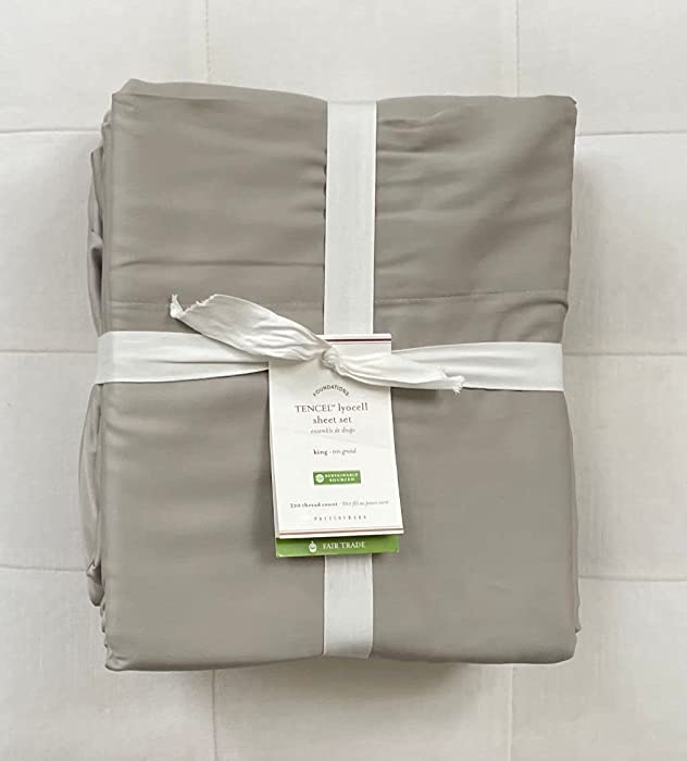 Pottery Barn Tencel Sheet Set ~King~Gray Mist~