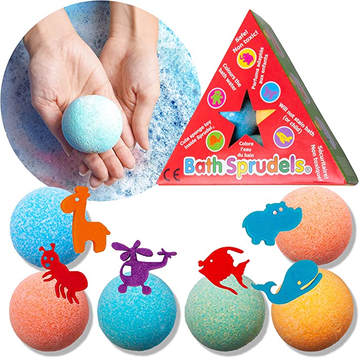 Bath Bombs for Kids: Bathbombs with Surprise Inside That Wows Any Kid, Ideal Toys Fizzies for Age 3+, Men, Women and Girls with Kids, Perfect for Family Bat (6 pcs Per Pack)