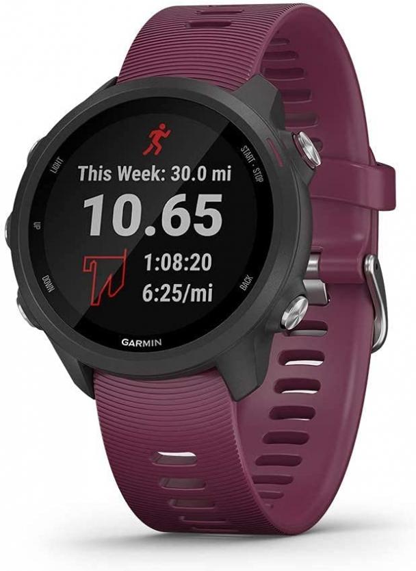 Garmin Forerunner 245, GPS Running Smartwatch with Advanced Dynamics, Berry (Renewed)