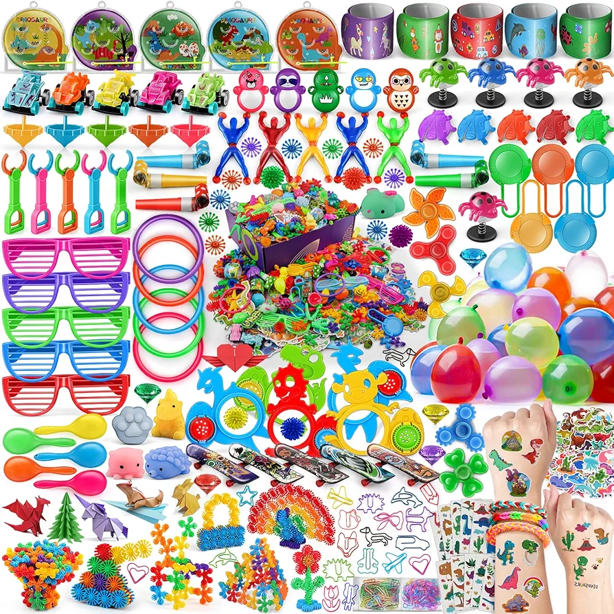 Amy&Benton 1000PCS Carnival Prizes for Classroom Rewards Prize Box Toys Treasure Box Prizes Pinata Fillers Goodie Bag Toys Bulk