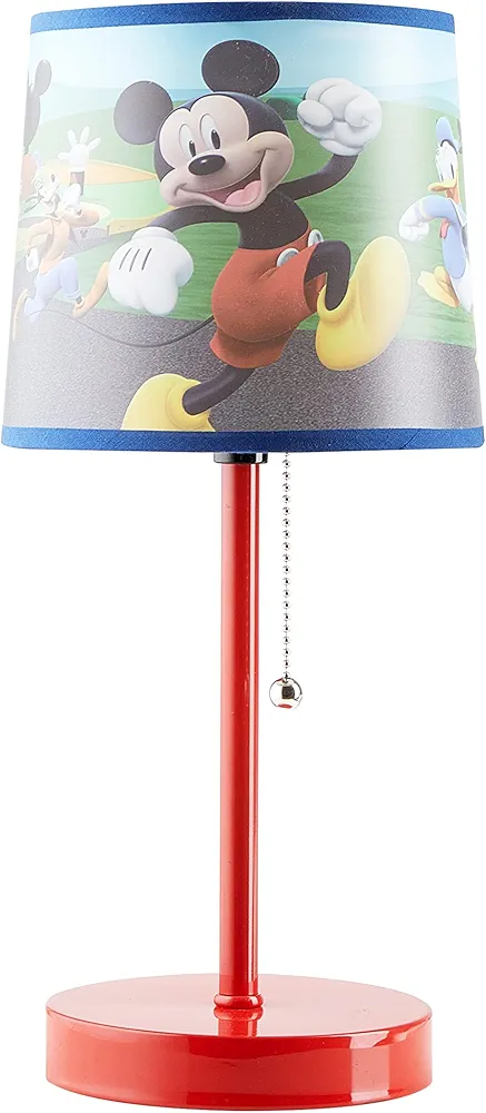 Idea Nuova Disney Mickey Mouse Table Lamp Red