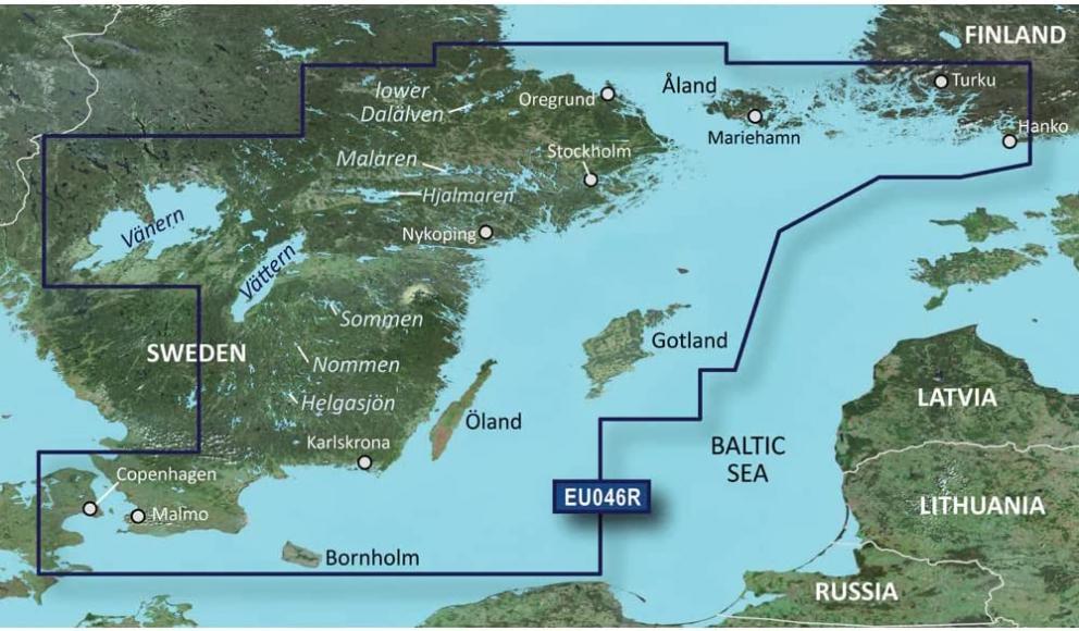 Garmin BlurChart VEU046R - Oregrund, Aland to Malmo - SD Card