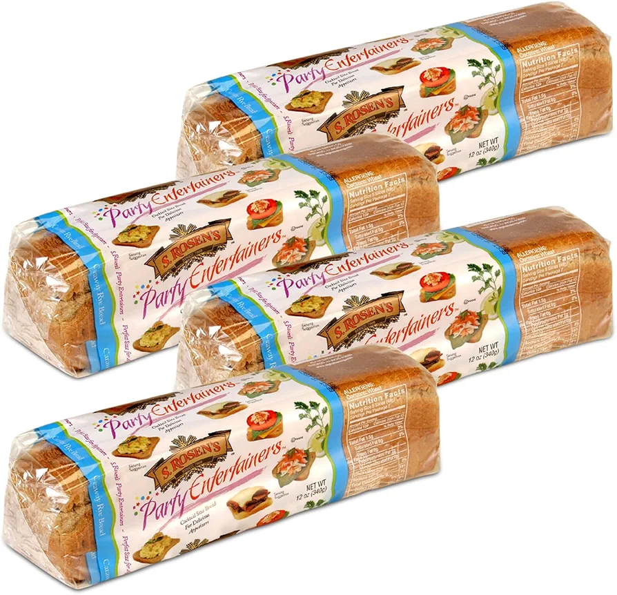 Generic S. Rosens Cocktail Rye Bread, Caraway, (Case of 4 Loaves)