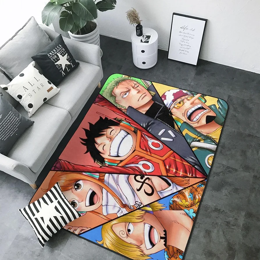 Cartoon Area Rug Cartoon Anime Character Rug Modern Popular Cool Anime Carpet Gamer Room Decor for Kids Teen Bedroom Livingroom Home Decor Mat 24X36inch, Style 3