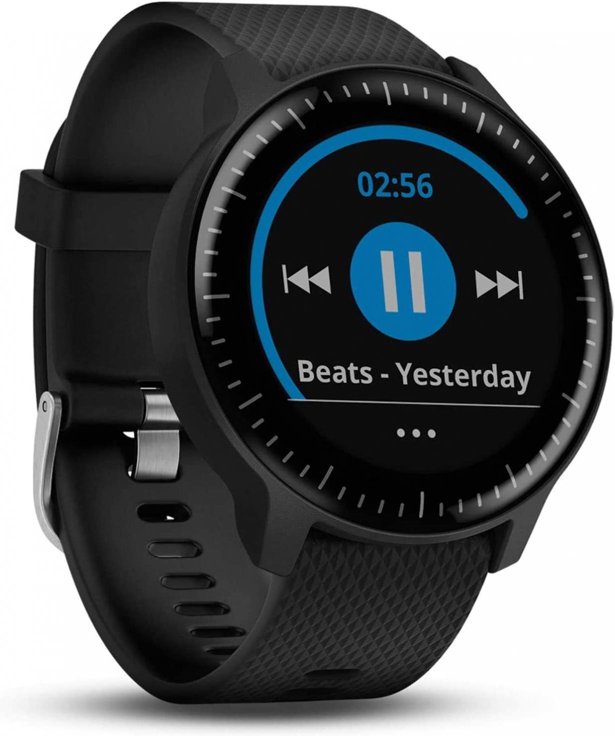 Garmin Vivoactive 3 Music, GPS Smartwatch with Music Storage, Wi-Fi, Black with Stainless Hardware- Worldwide(Renewed)