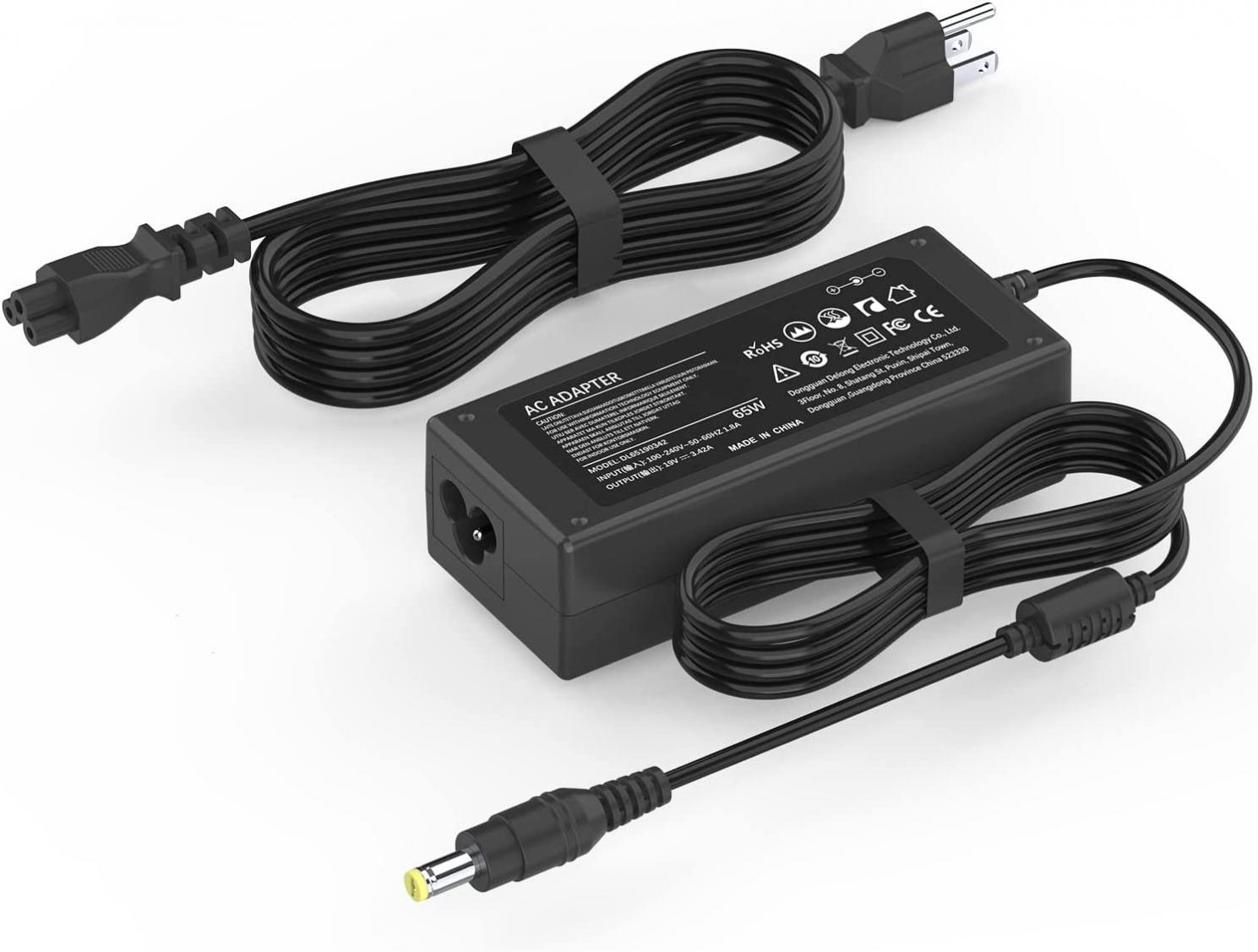 19V Adapter Laptop Charger for Acer Aspire ES1 E15 E1 E1-532-2635 E1-571 E1-531 E3 E5 E5-511 E5-571 E5-573 E5-573G E5-575 E5-576G E5-575G E5-521 E5-522 ES1-53165W Power Supply Cord