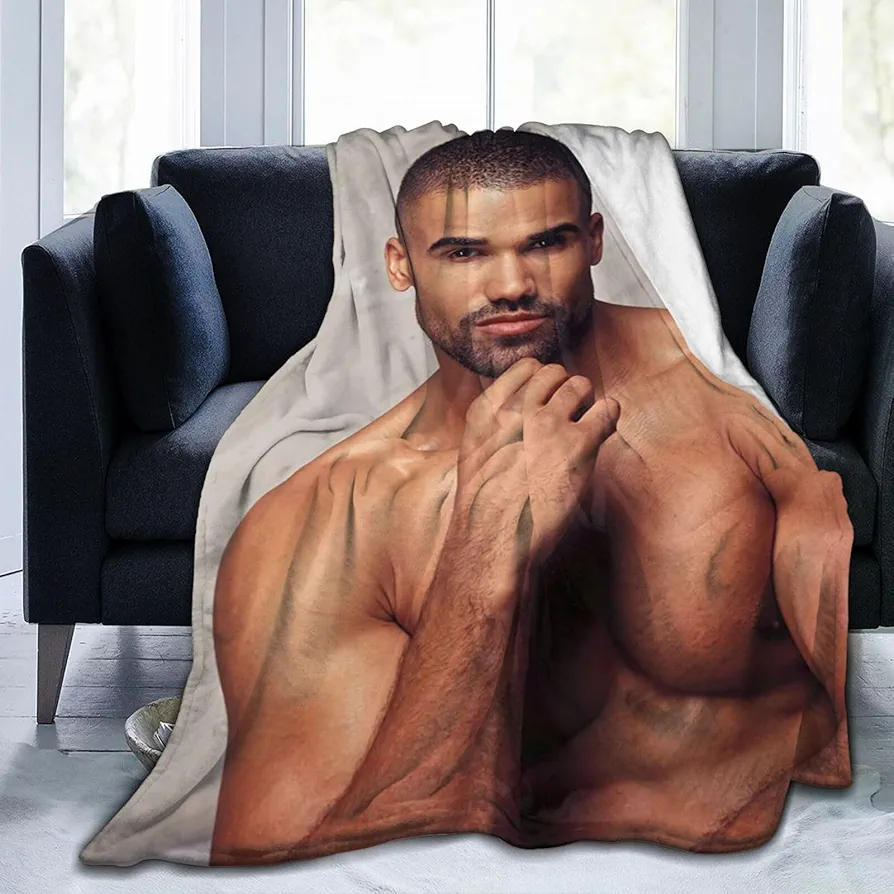 Shemar Moore Ultra Soft Micro Fleece Blanket Anti-Pilling Flannel Sleep Comfort Blanket for Traveling Camping Home Bed Living Room Sofa 40"x30"