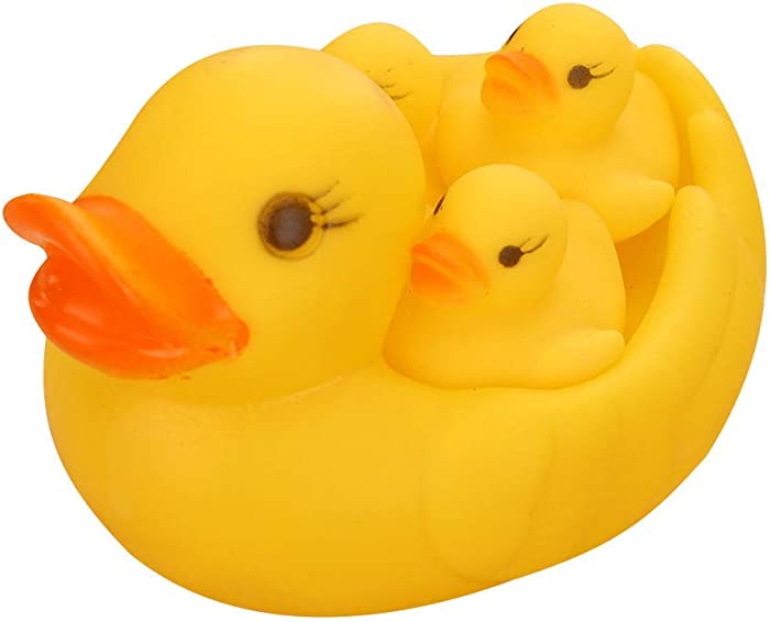 Yellow Rubber Squeaky Ducks Beach Toys Bath Water Floating Sound Funny Baby Soft Reusable Plastic Ducky Useful Processed