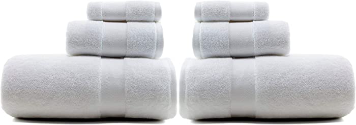 Lauren Ralph Lauren Wescott Towel 6 Piece Set Bundle Sailcloth White - 2 Bath Towels, 2 Hand Towels, 2 Washcloths