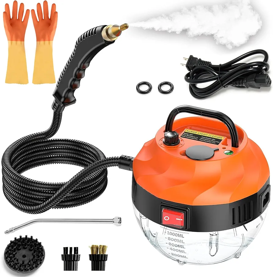 Steam Cleaner 2500W High Pressure Steamer for Cleaning,Handheld Steam Cleaner for Home Use,Hardwood Floor Steam Cleaner for Upholstery,Kitchen,Bathroom,Grout and Tile