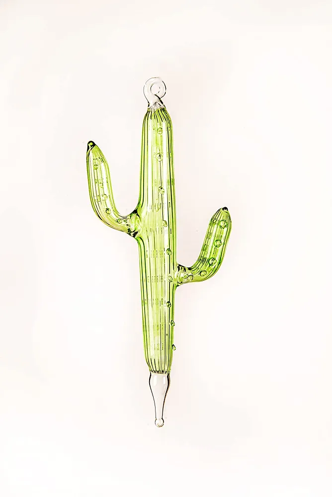 Cactus Green Glass Christmas Tree Topper ornament | decoration ideas for Christmas | Christmas decorative for living room | hanging ornaments