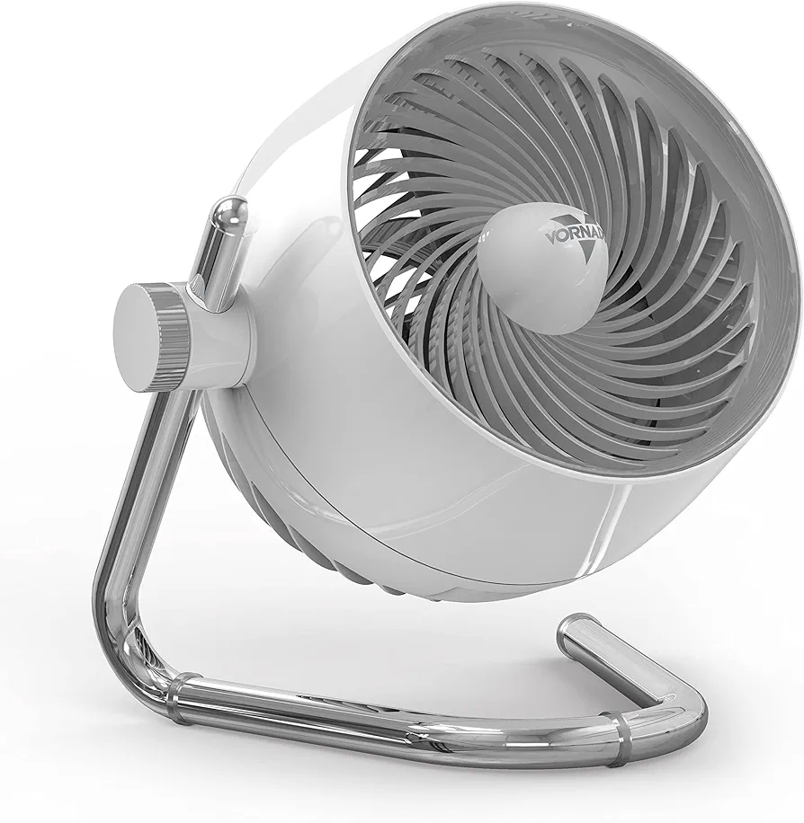 Vornado Pivot5 Whole Room Air Circulator Fan, Quiet, Powerful Fan for Office, Bedroom or Dorm Room, 3 Speeds, Adjustable Axis, Ice White