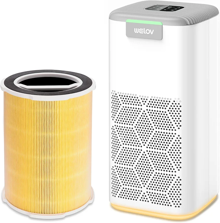 WELOV P200S Air Purifiers for Home Large Room and Pet Care Filter Bundle, 3-in-1 H13 True HEPA and High-Efficiency Activated Carbon Filter for Pet Hair, Dander, Pollen, Dust, Pet Odor