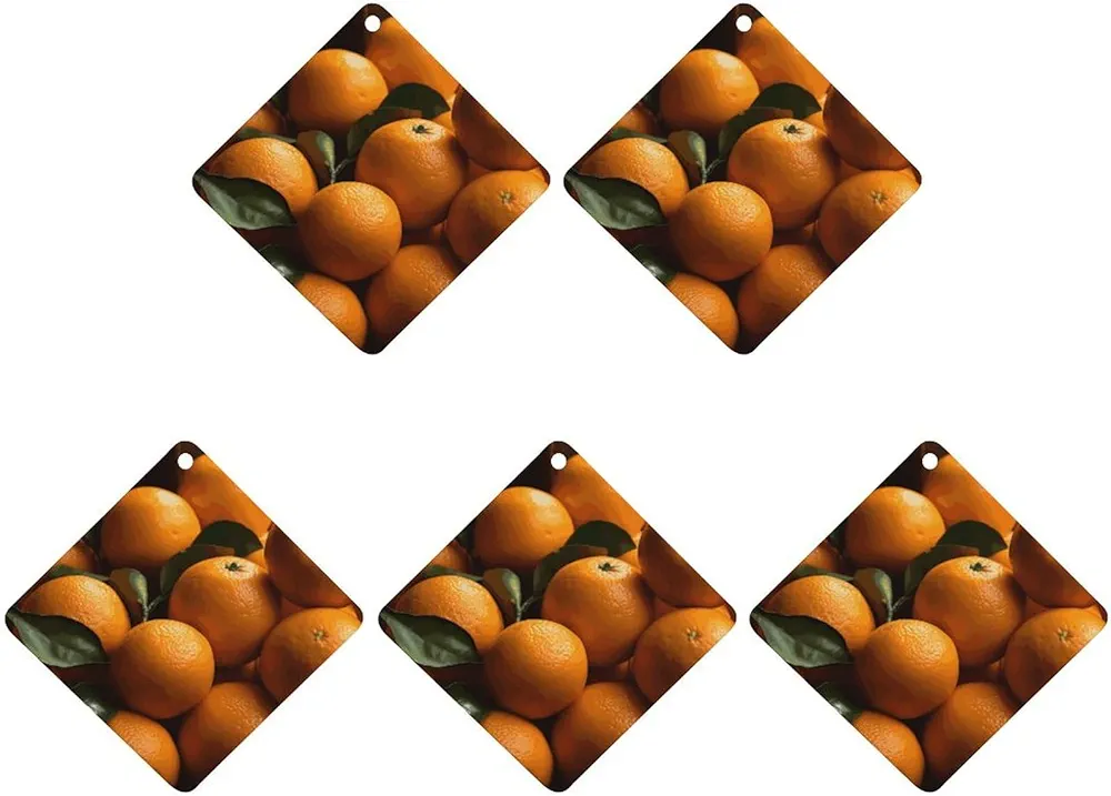 5 Pcs Car Air Fresheners Hanging Air Freshener Pile of Oranges Hanging Scented Cards Fragrance Scented Cards for Car Car Aromatherapy Tablets for Car