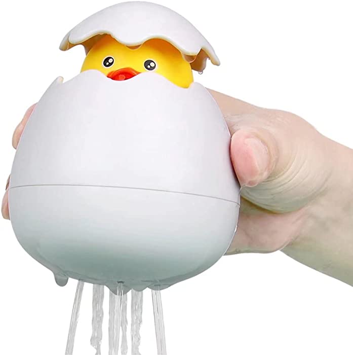 QIAONIUNIU Duck Bath Toys Bathtub Toy for Toddlers 1-3 Year Old Kids Fun Hatching Eggs for Easter Gift