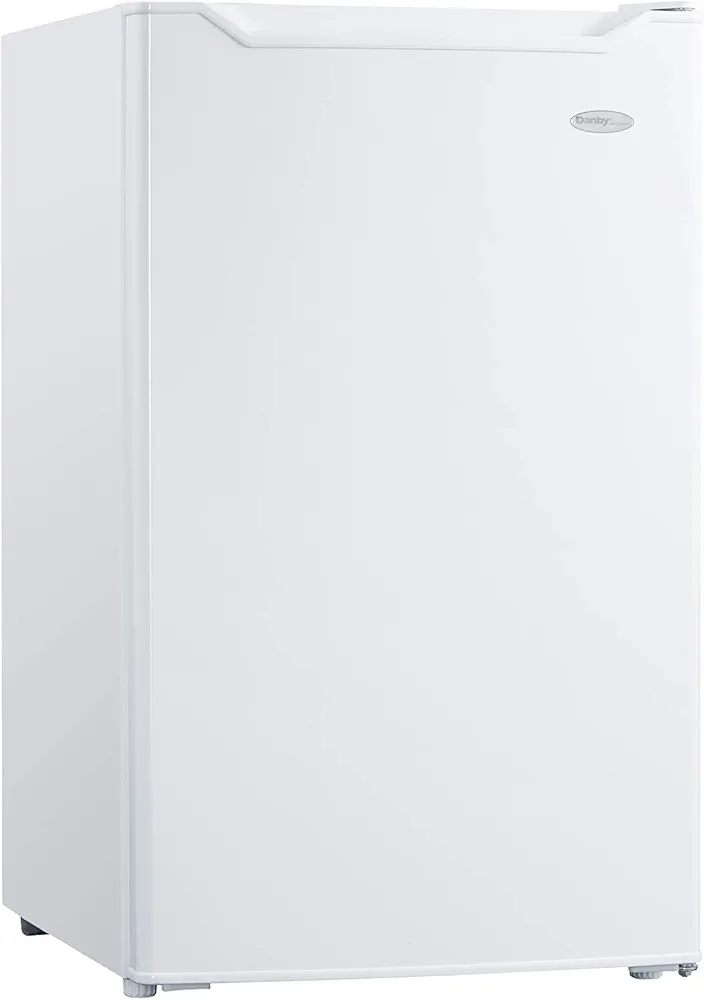 Danby DCR044B1WM-6 4.4 Cu.Ft. Compact Refrigerator with Chiller-Mini Fridge for Bar, Dorm, Basement, Den, Kitchen, Living Room, White