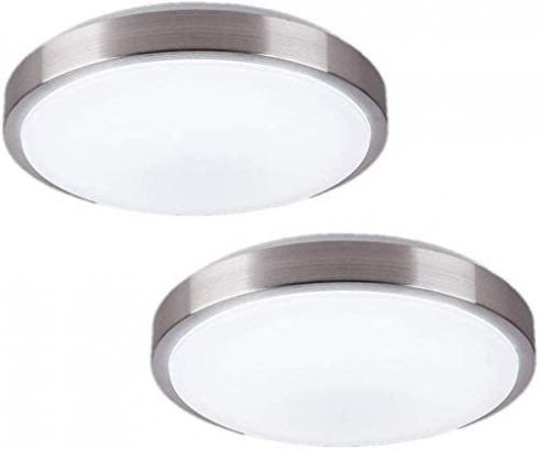 ZHMA 8-Inch LED Ceiling Lights,Flush Mount Lighting Round,12W 880LM 80W Incandescent Equivalent(AC85V-265V),Natrual White Light for Kitchen Bathroom Dining Room Closet(2-Pack)