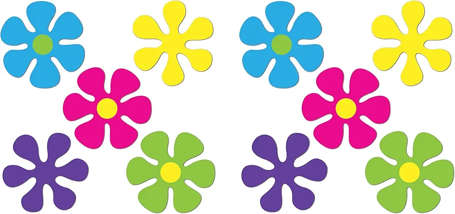 Beistle Mini Retro Flower Cutouts