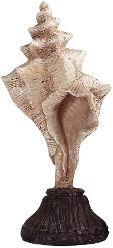 Conch Resin Statue Home Decor Nordic Figurines Creative Shell Sculpture Resin Ornament Desktop Living Room Decoration (Color : Style C, Size : Medium)