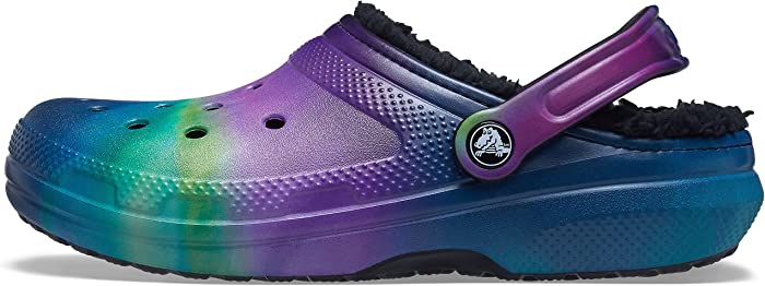 Crocs Unisex Adult Classic Tie Dye Lined Clogs | Fuzzy Slippers