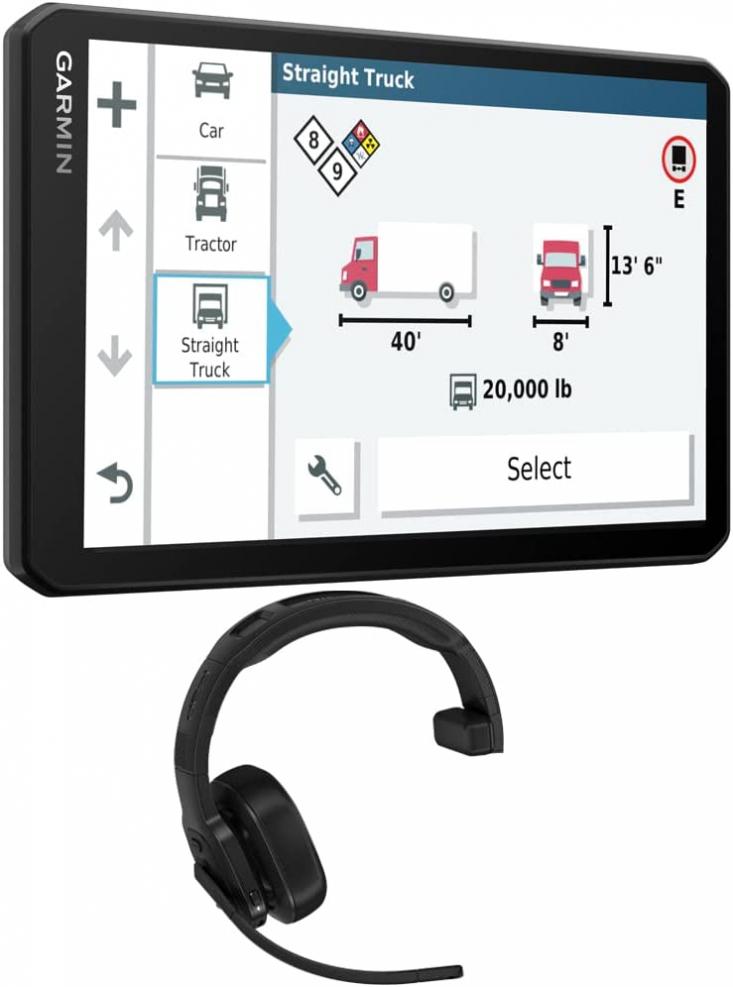 Garmin 010-02313-00 dezl OTR700 7" GPS Truck Navigator Bundle with Garmin dezl 100 Wireless Driving/Trucking Headset