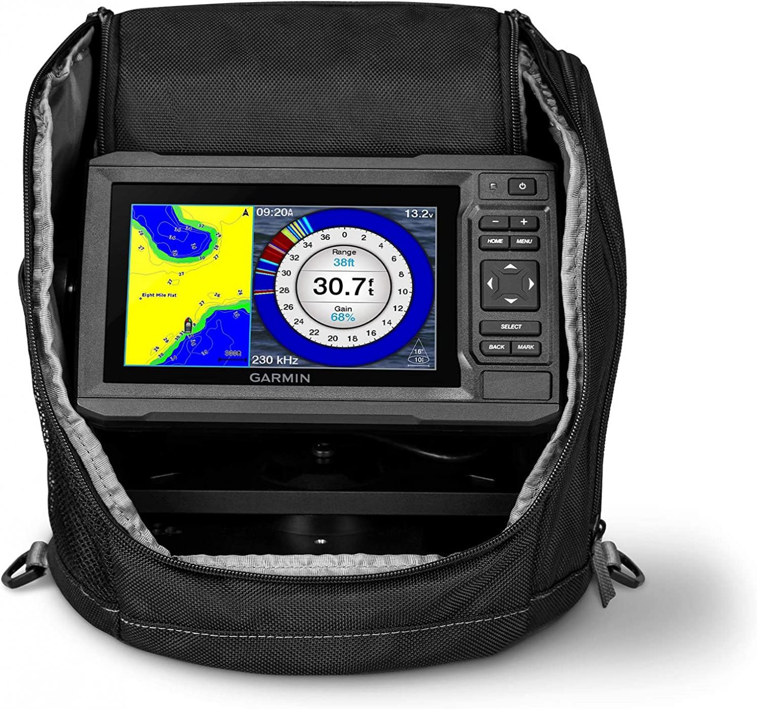 Garmin ECHOMAP UHD 63cv Ice Fishing Bundle, Includes ECHOMAP UHD 63cv Combo and GT8HW-IF Transducer