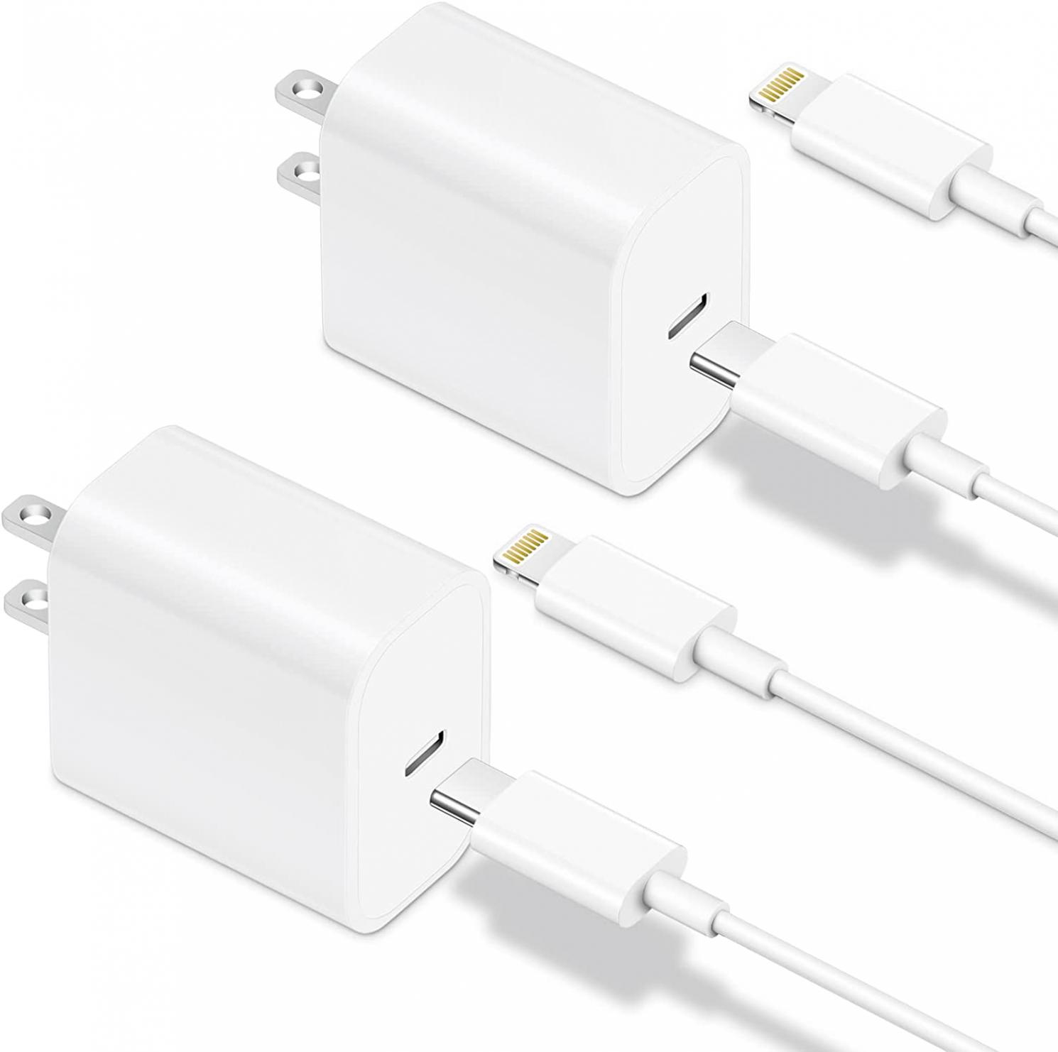 iPhone Charger Fast Charging, Apple MFI Certified, 2PACK 20W PD iPhone 13 14 12 11 Charger with 6FT USB C to Lightning Cable USB C Charger Block Compatible with iPhone 13/12/11 Pro Max,Pro/XR/iPad