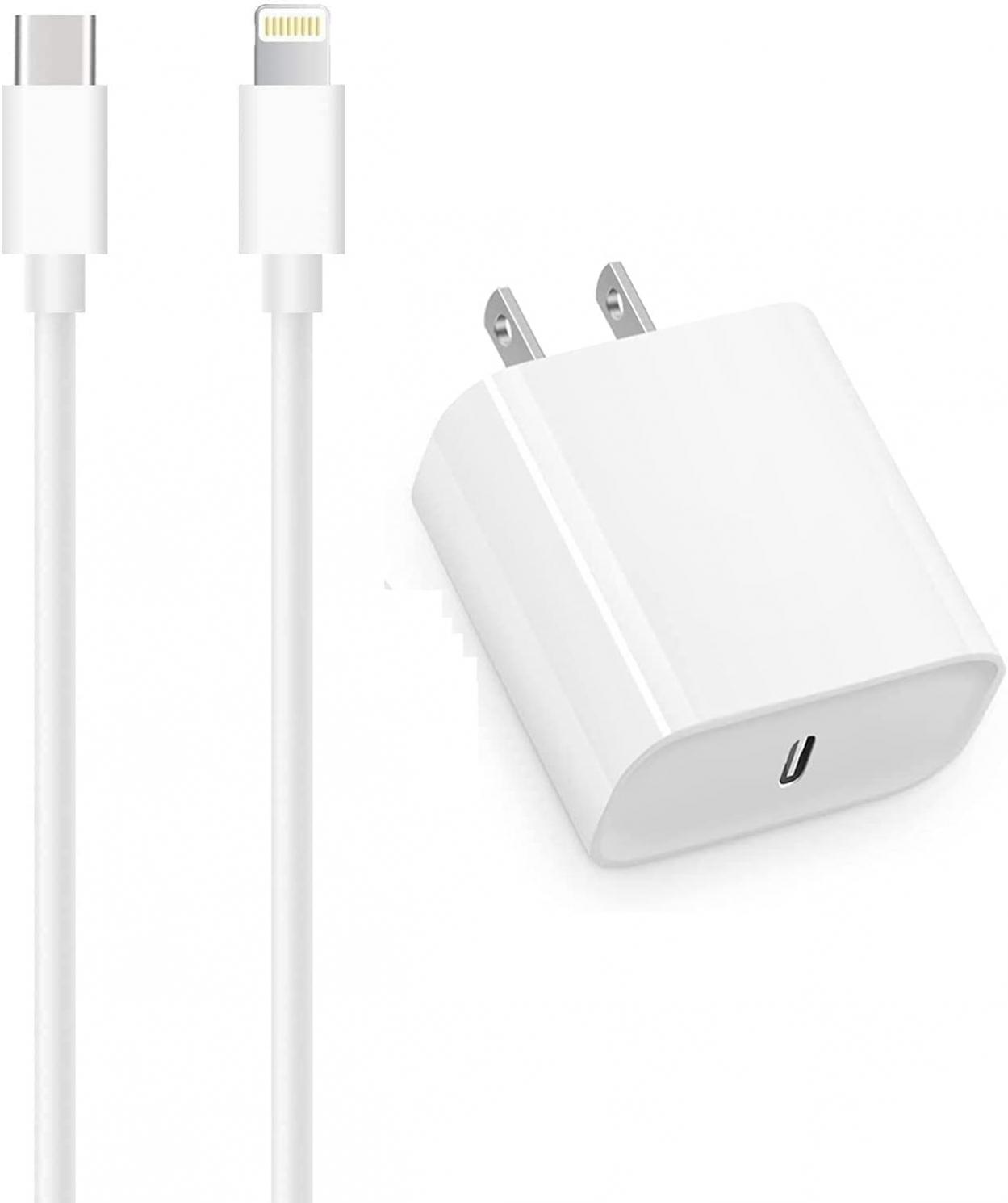 iPhone Super Fast Charger, 20W USB-C Fast Charging Adapter with 6.6ft Type C to Lightning Cable [Apple MFi Certified] Compatible iPhone 14 13 12 11 Pro Max Mini XS XR SE 8 Plus, iPad, AirPods Pro