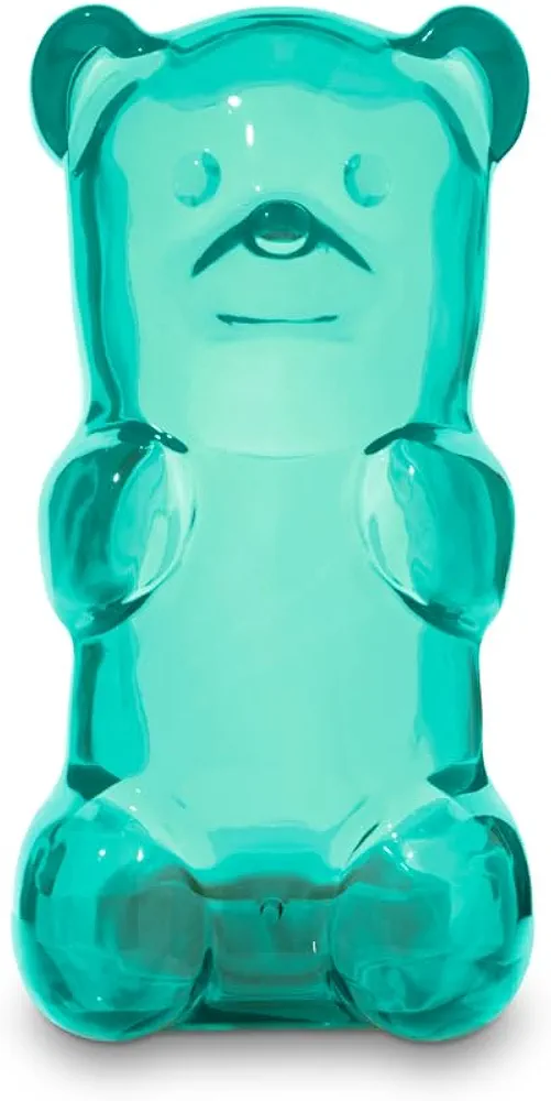 Gummygoods Squeezable Gummy Bear Night Light - Rechargeable, Portable, Squishy Lamp, 60-Min Sleep Timer - Ideal for Kids, Baby Nursery, Adults and Dorm Rooms (Aquaberry)