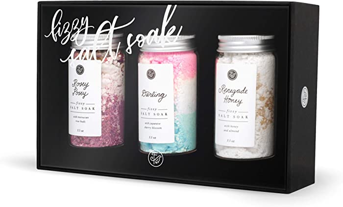 Finchberry Fizzy Bath Salt Soak (Sampler Set), Dead Sea Salts with Bath Bomb Effect for Relaxation and to Ease Sore Muscles, Luxury Spa Aromatherapy Soak