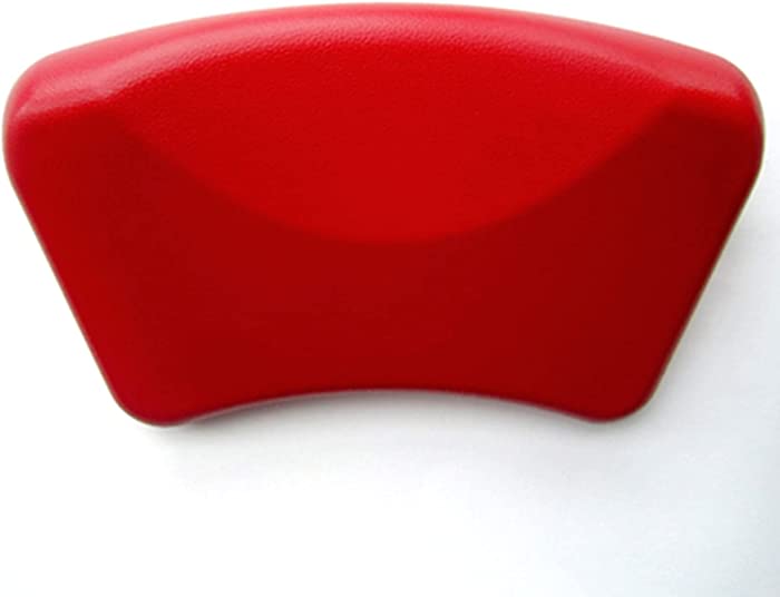 XXIOJUN Bath Pillow, Waterproof Bathtub Pillows with Non-Slip Suction Cups Home Spa Bath Padding， for Head Comfort Present for Mum Girlfriend (Color : Red, Size : 27.5x16x6cm)