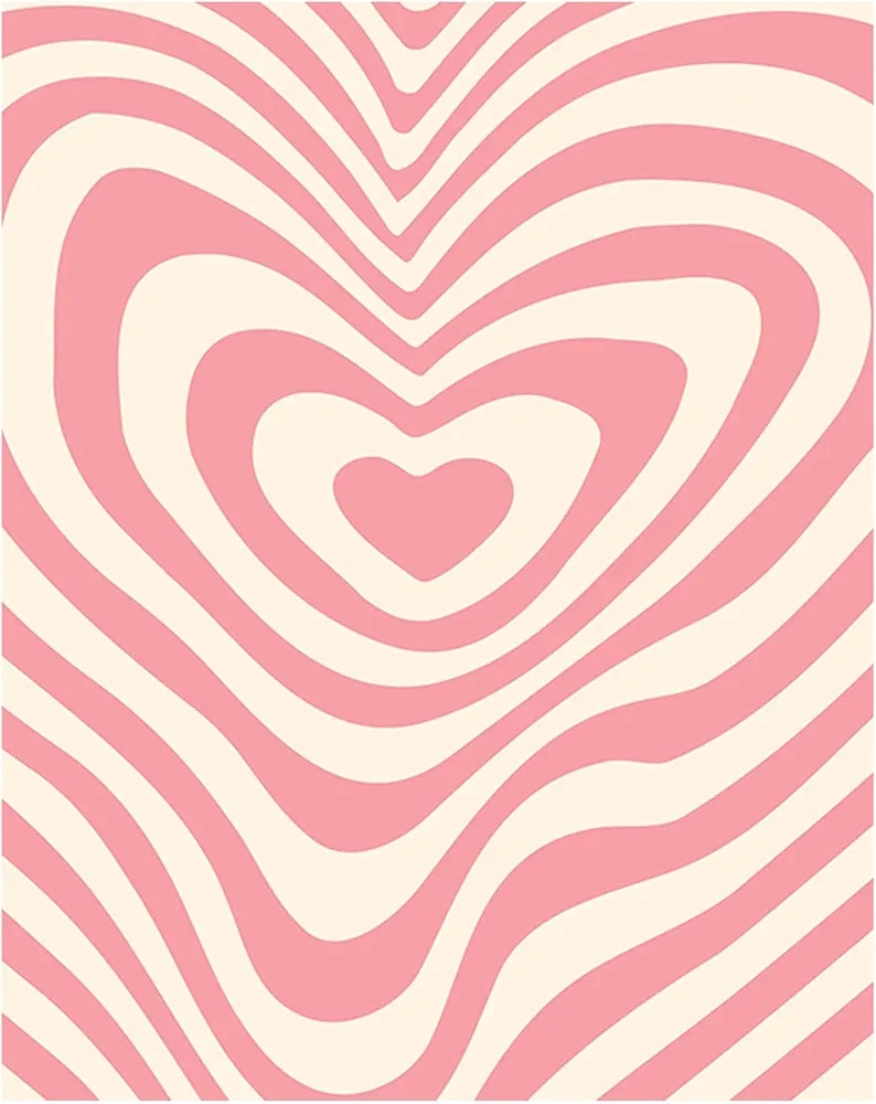 Atrippy Cute Room Decor Y2K Posters Pink, 2000s Y2k Heart Posters for Room Tapestry Aesthetic, Y2k Love Tapestries Backdrop Poster for Bedroom Living Room College Dorm Office 28x36 Inches