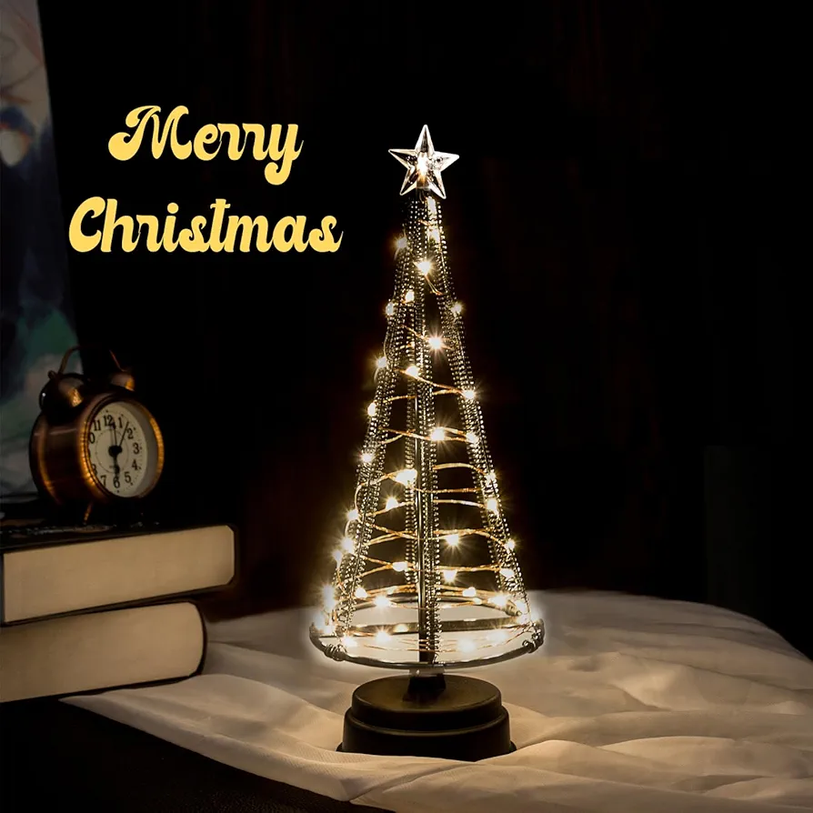 HONESTY New Mini USB Christmas Tree - Perfect Decoration for Your Rooms (Retractable Black S)