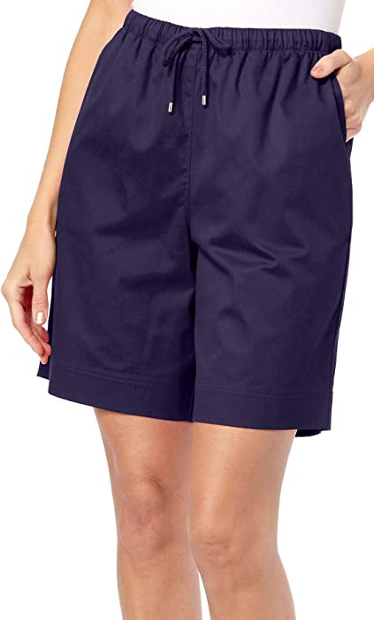 Coral Bay Womens The Everyday Twill Drawstring Shorts