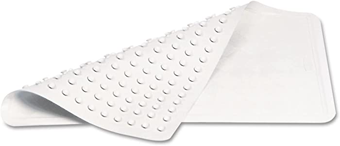 Rubbermaid Medium Bath Mat Safti-Grip Latex-Free White 22-1/2" X 14" 1982724