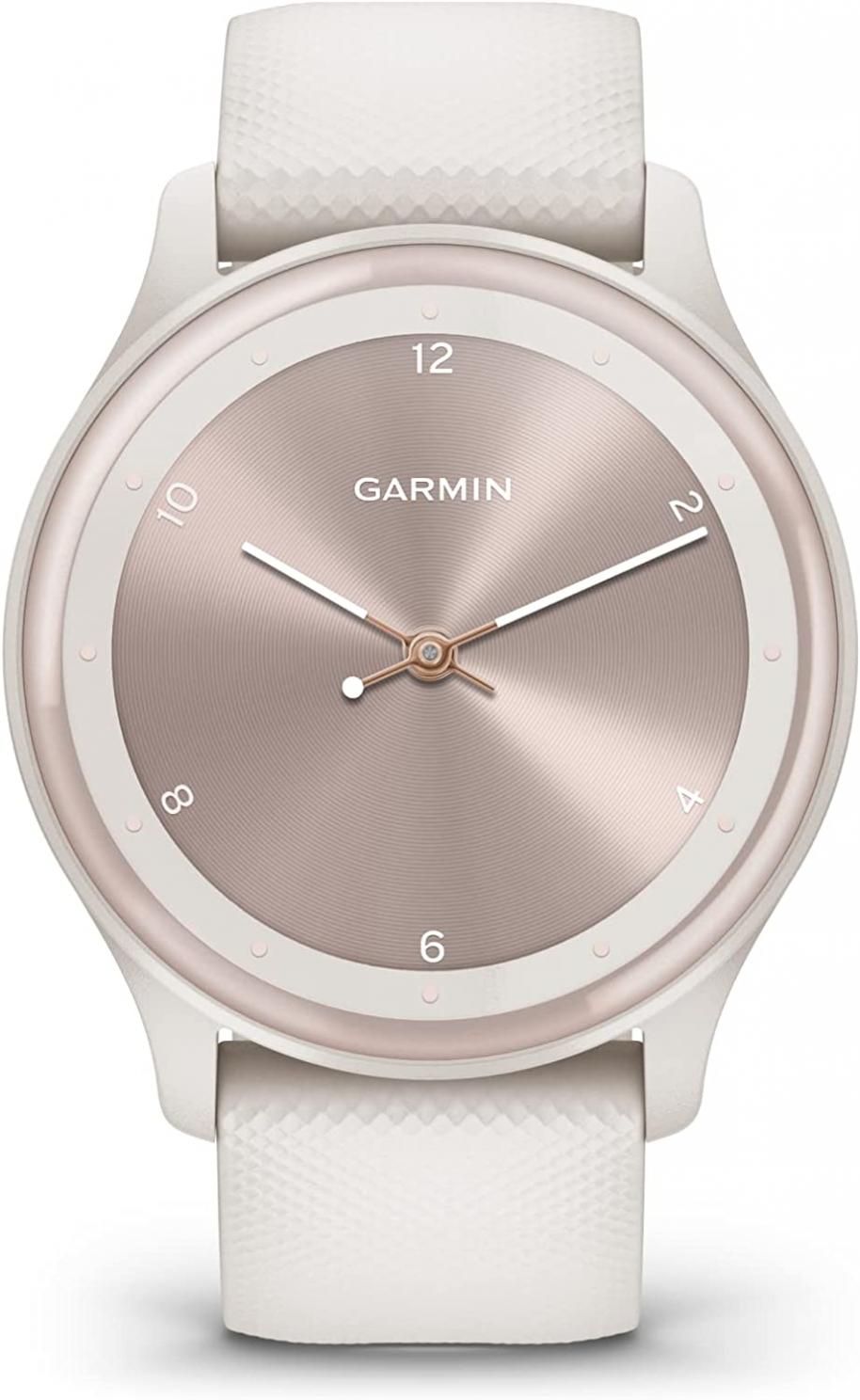 Garmin vivomove Sport, Hybrid Smartwatch, Health and Wellness Features, Touchscreen, White