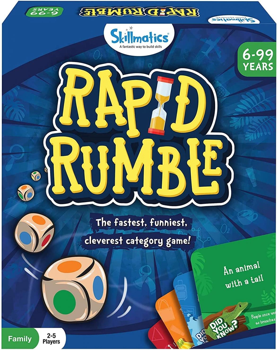 Skillmatics Board Game : Rapid Rumble | Gifts for 6 Year Olds and Up | Educational and Clever Category Game | Games for Adults, Teens & Kids