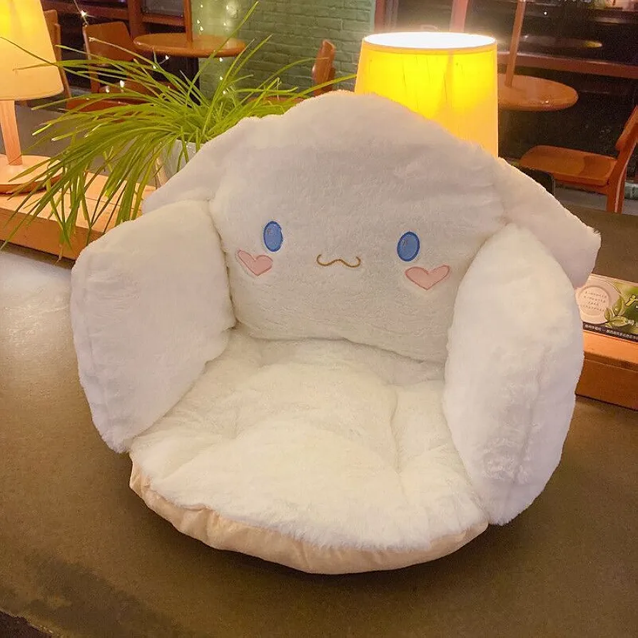 Chair Cushion Comfy Cute Seat Cushions, Kawaii Sofa Floor Pillow Cute Plush Seat Pad for Gamer Chair, Cozy Pillows for Girl Office Worker Gift, Dining Room Bedroom Decor(18 * 20in) (C) (B)