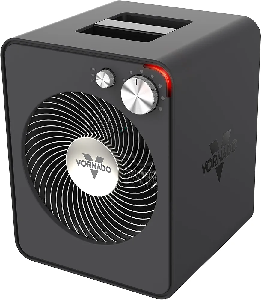 Vornado VMHi300 Whole Room Metal Space Heater, Digital Thermostat, Remote Control, 1500 Watts, Storm Gray