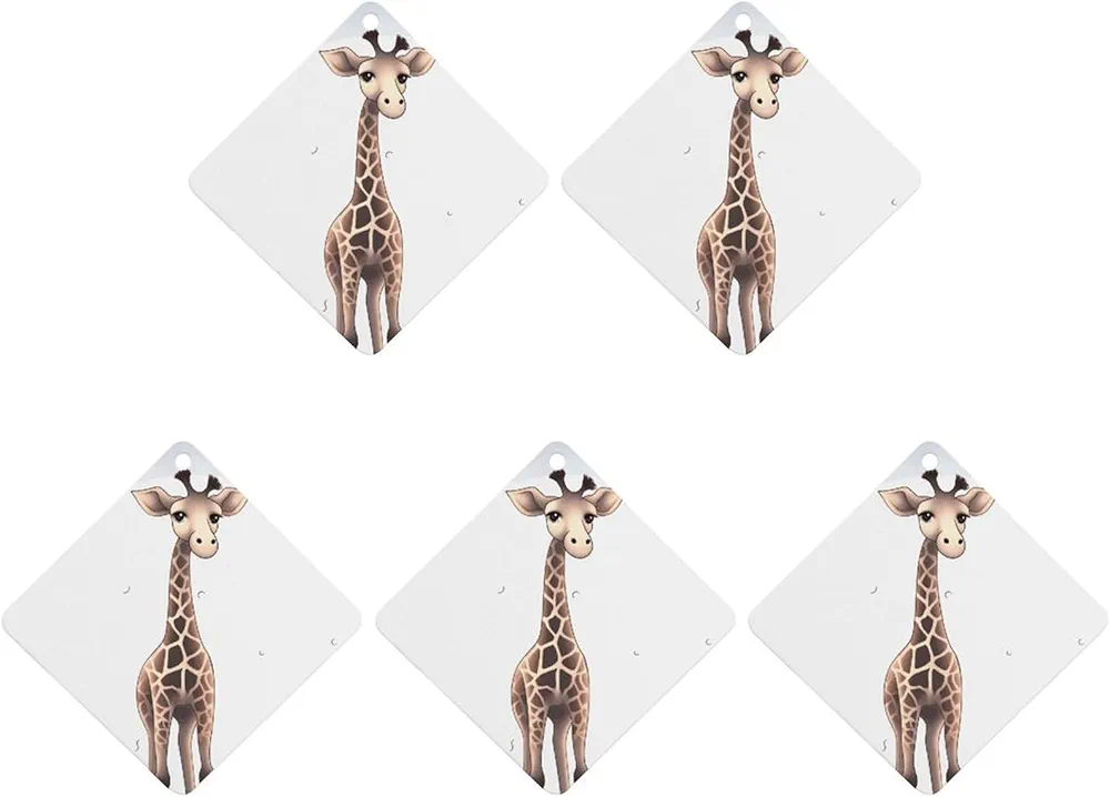 5 Pcs Car Air Fresheners Hanging Air Freshener Cute Giraffe Hanging Scented Cards Fragrance Scented Cards for Car Car Aromatherapy Tablets for Car